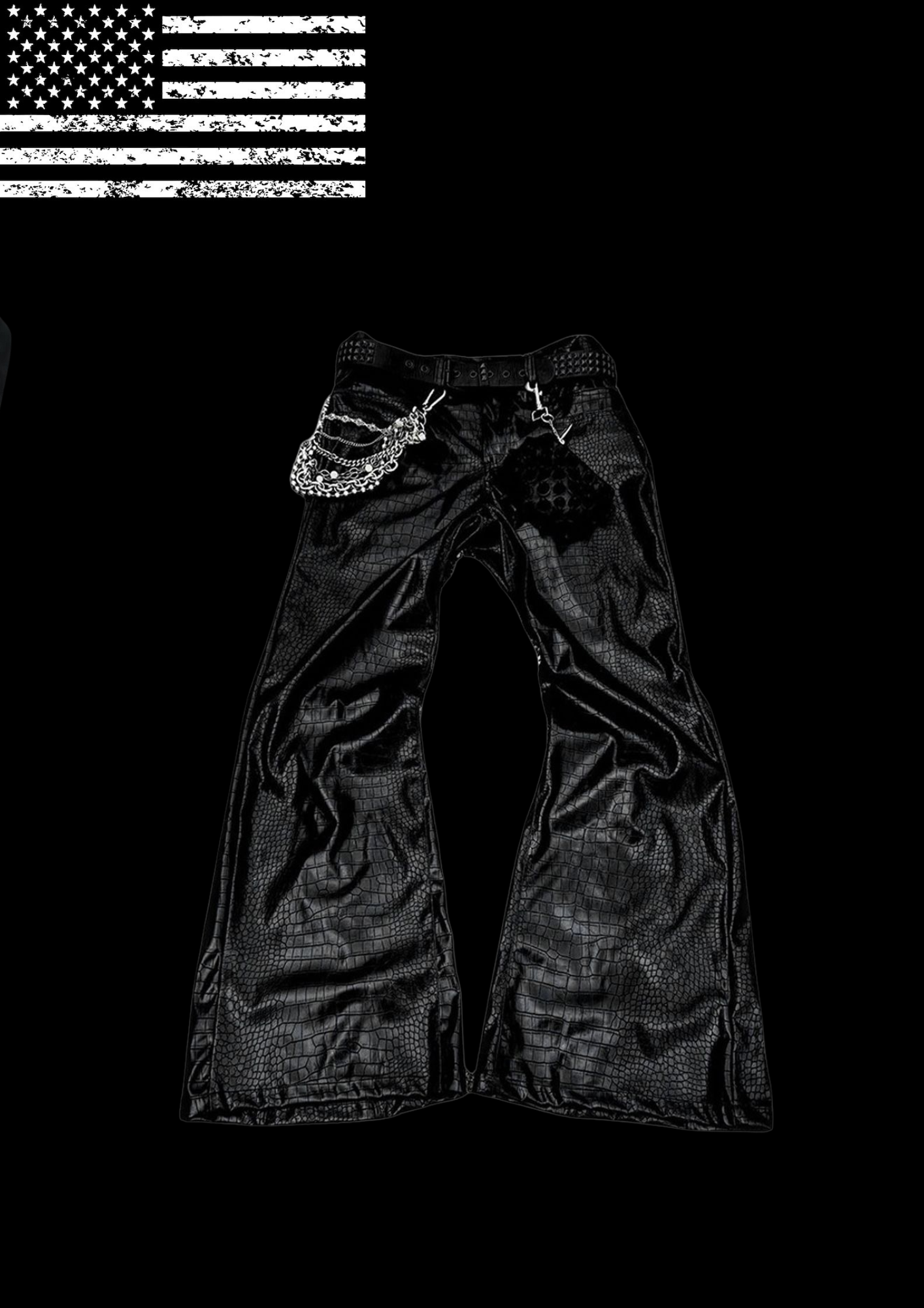 'BLACK00' FLARED JEANS𖦏