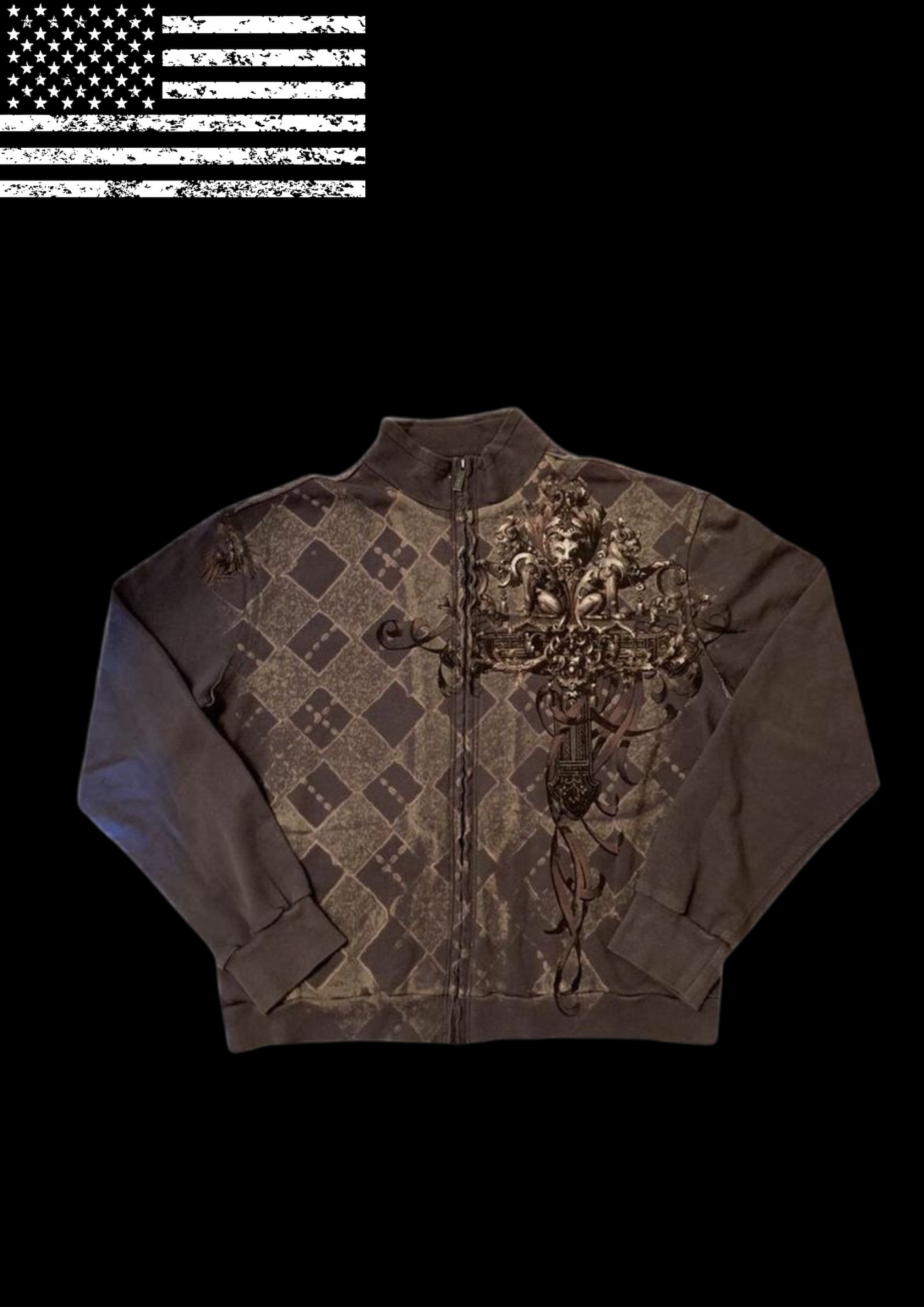 'BROWN AFFLICTION' ZIPUP 𖦏