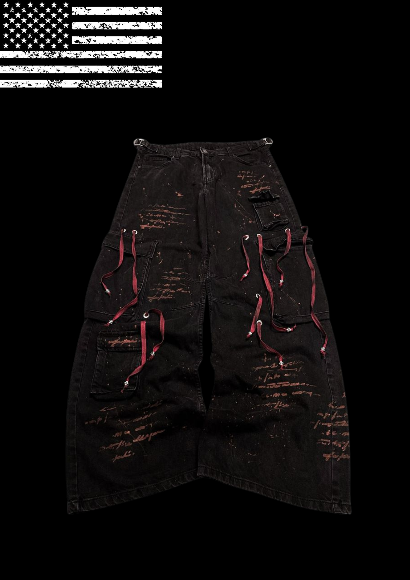 'SPLATTER' BAGGY JEANS 𖦏