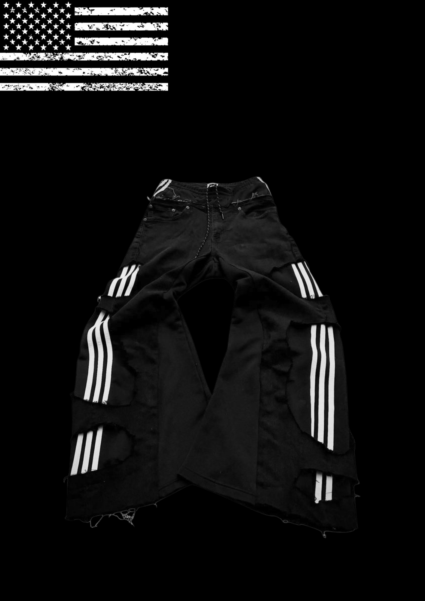 '4DIDAS' FLARED JEANS 𖦏