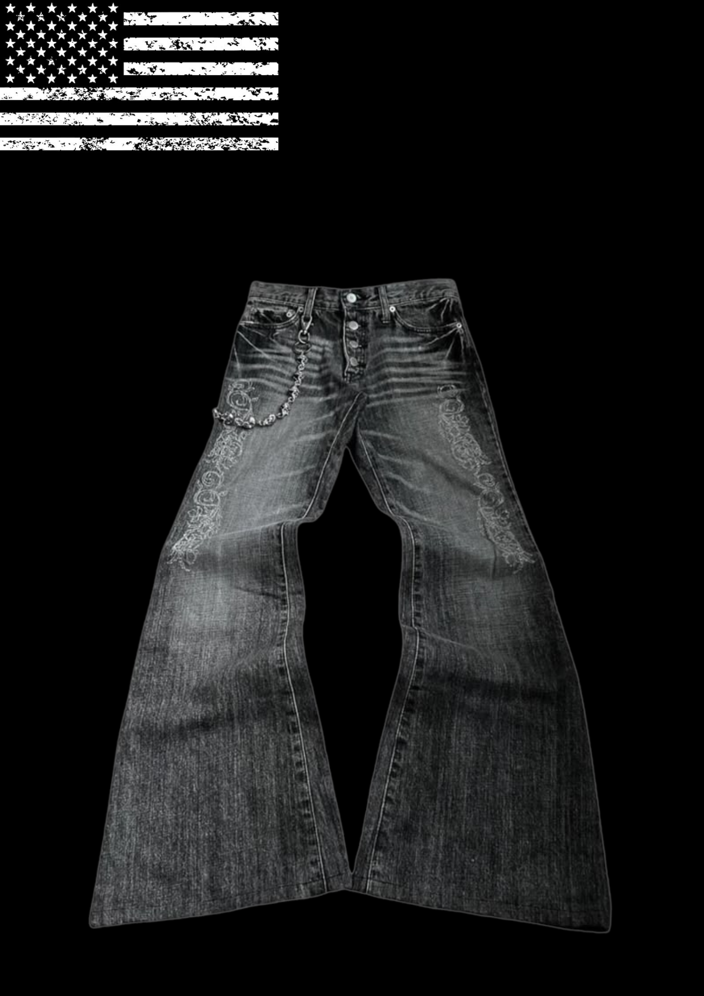 'AFFLICTION' FLARED JEANS 𖦏