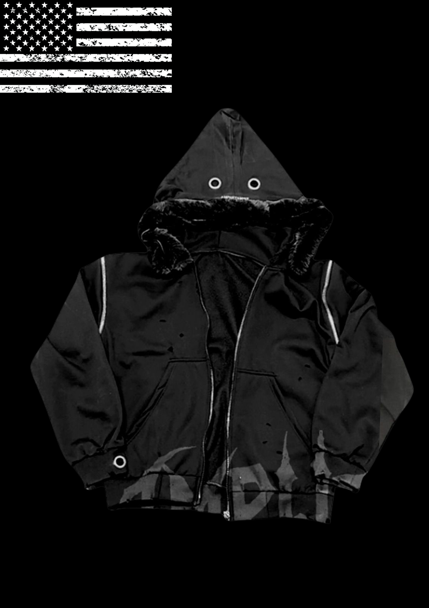 'HXNTER' FUR HOODIE  𖦏