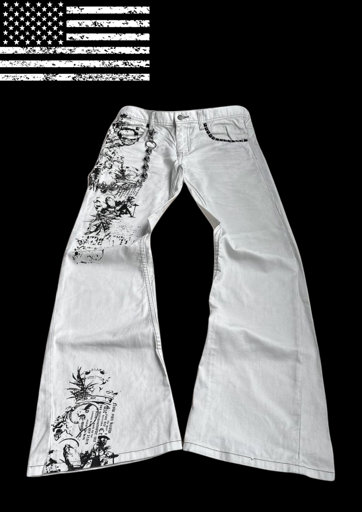 'SH4DOW' FLARED JEANS 𖦏