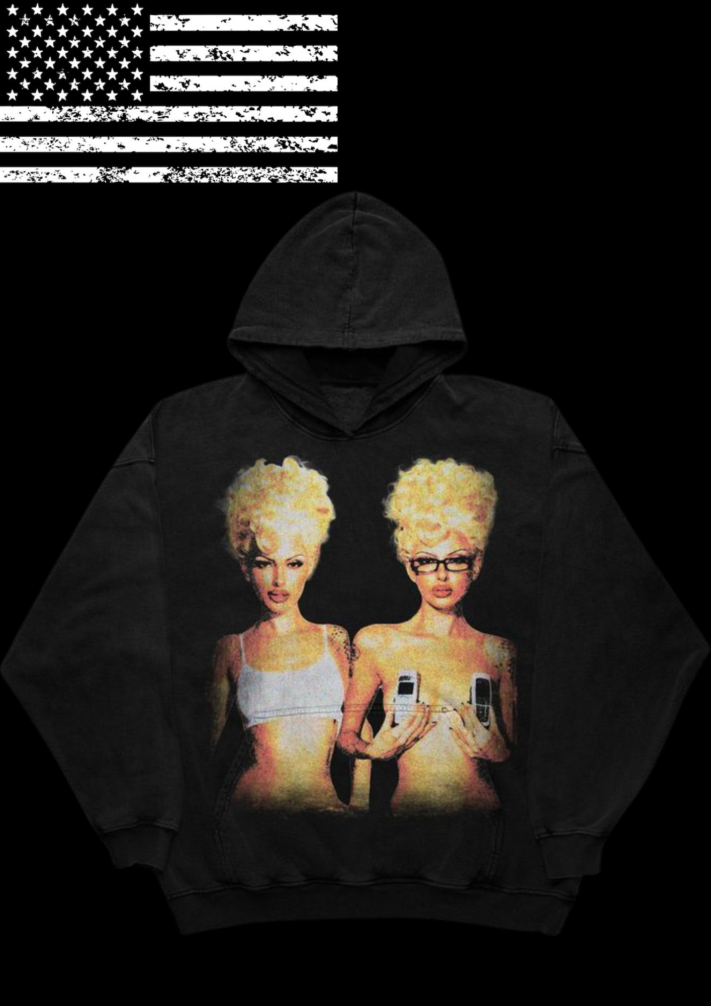 'TW0 PHONES' HOODIE 𖦏