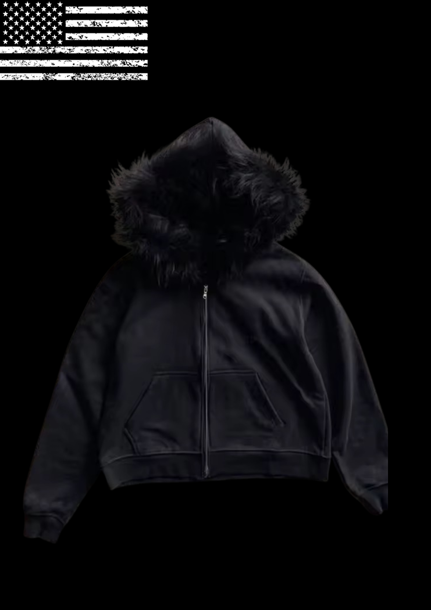 ‘BLXCK FUR’ HOODIE 𖦏