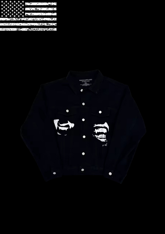 ‘VXMPIRE FANGS’ DENIM JACKET 𖦏
