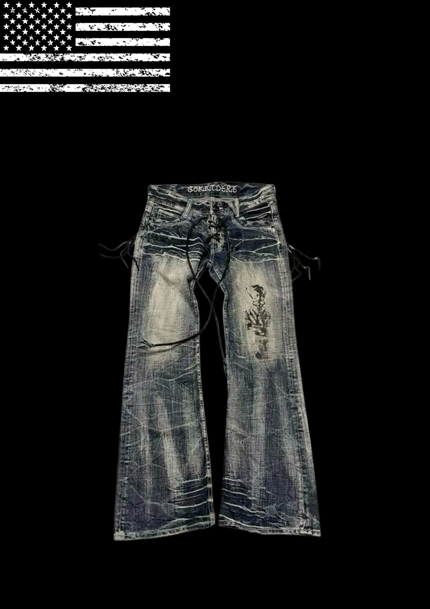 ‘LXCED’ FLARED JEANS 𖦏