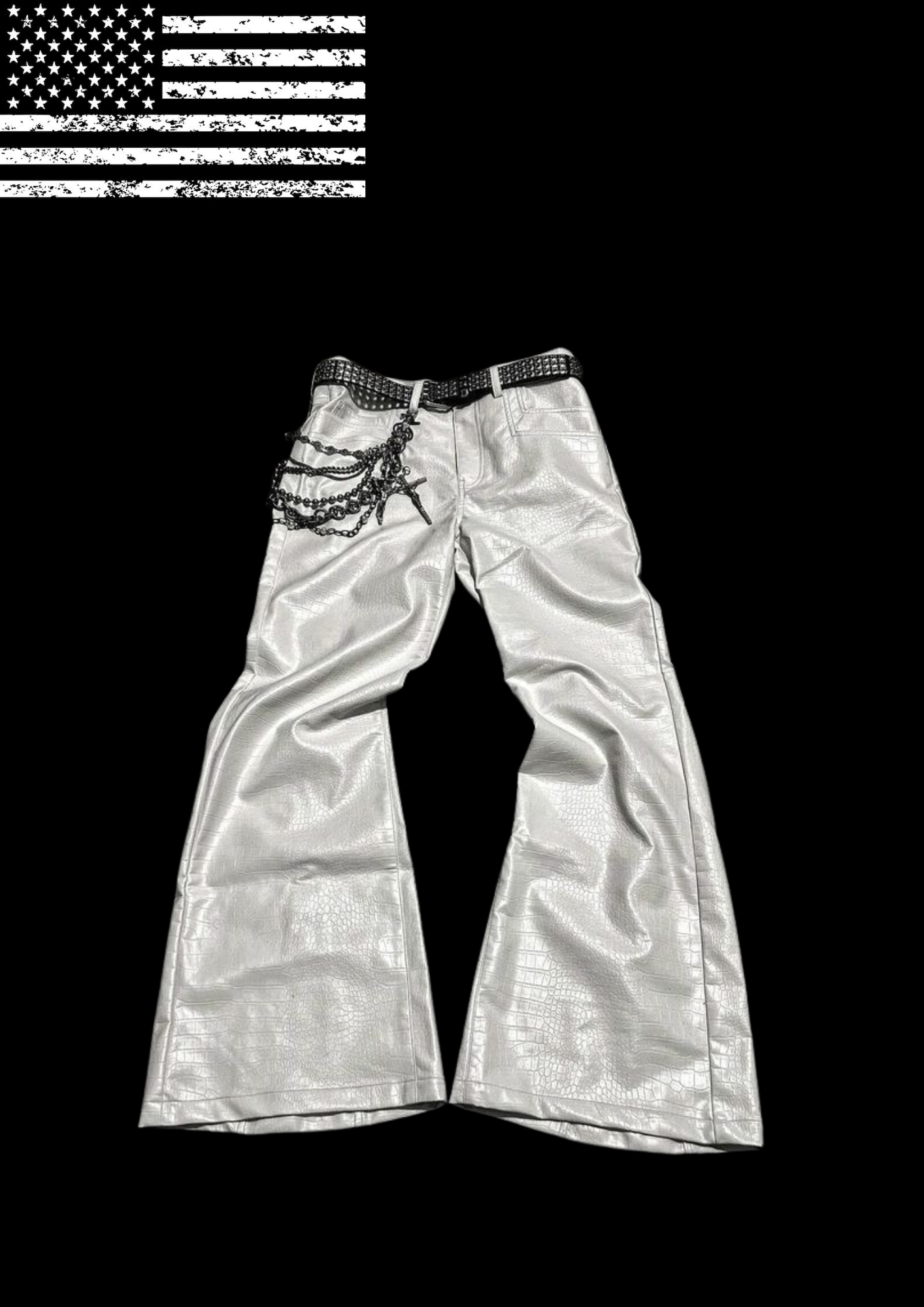 ‘WHITE00’ FLARED JEANS 𖦏
